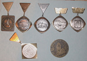 Die Medaillen der Osterläufe 1983 bis 1989